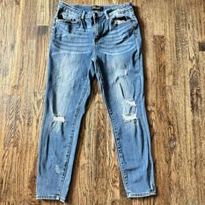 Judy Blue Distressed Blue Denim Jeans Size 31